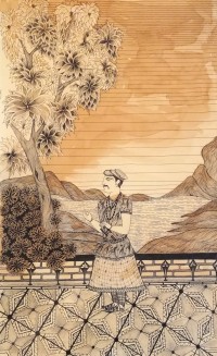 Rohail Ghouri, 13 X 20 Inch, Tea Wash & Pointer on Wasli, Miniature Painting, AC-RG-032